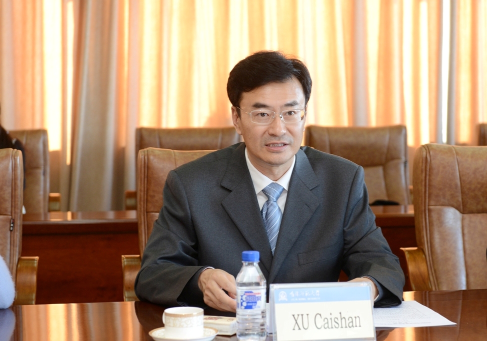 校党委书记许才山讲话校长杨景海讲话会见现场马克·拉米先生与我校